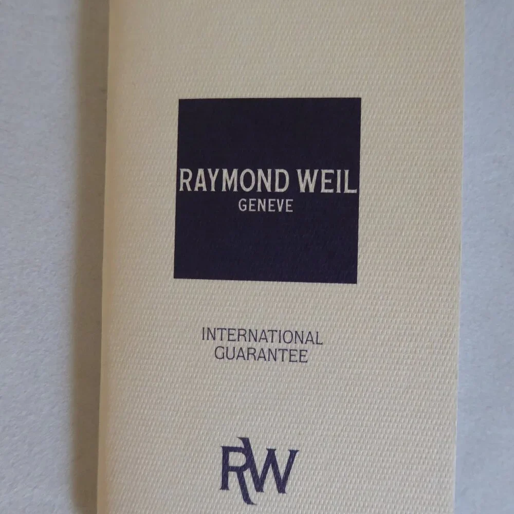 VINTAGE NEW RAYMOND WEIL MENS 9874 TOSCA SILVER DIAL15 JEWEL SWISS TANK & WALLET - Picture 10 of 16